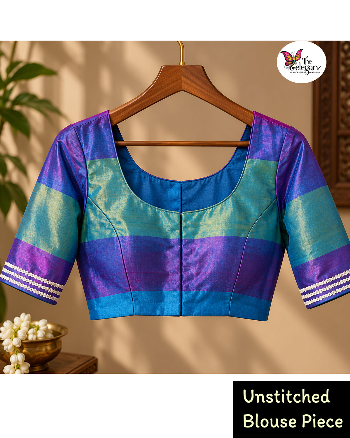 Ujjala – Blended Bangalore Silk Gujarati Stitch Saree