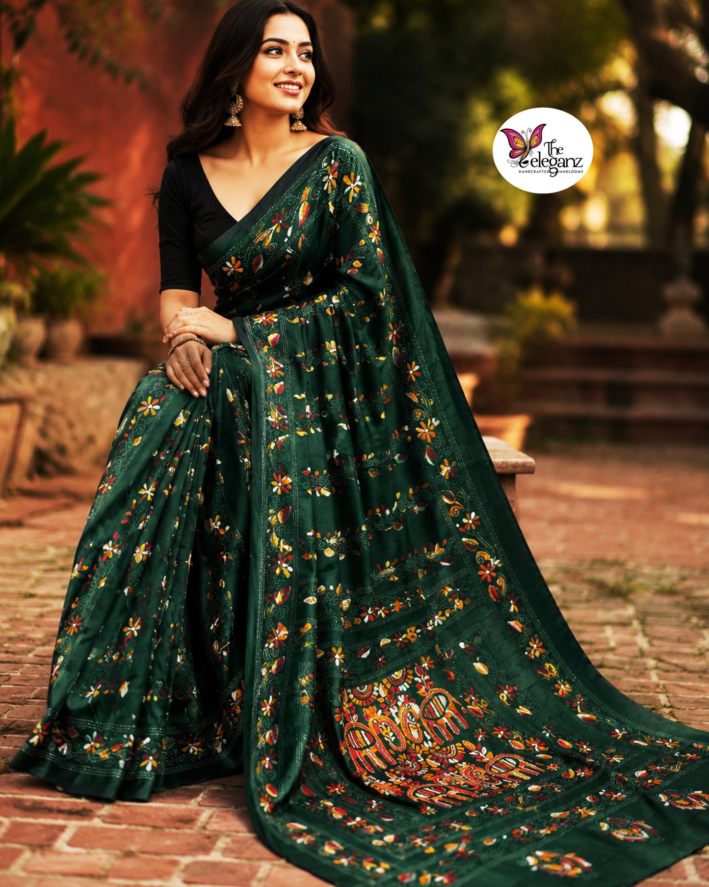 Shyamoli Blended Bangalore Silk Kantha Saree