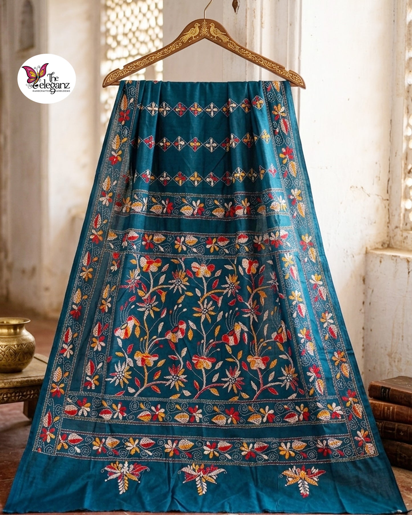 Mayurakshi Blended Bangalore Silk Kantha Saree
