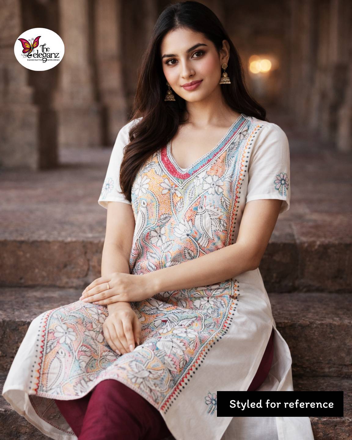 Pushpobon – Multicolour Kantha Unstitched Suit Piece