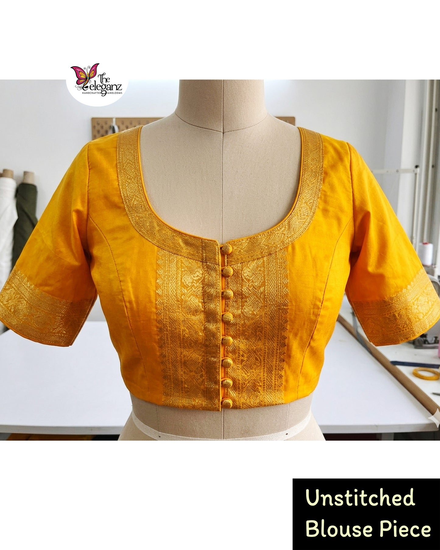 Usha - Maroon & Yellow Kanjivaram Pure Silk Saree