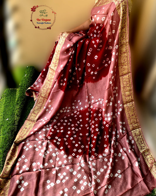 Peach Maroon Bandhni Charm