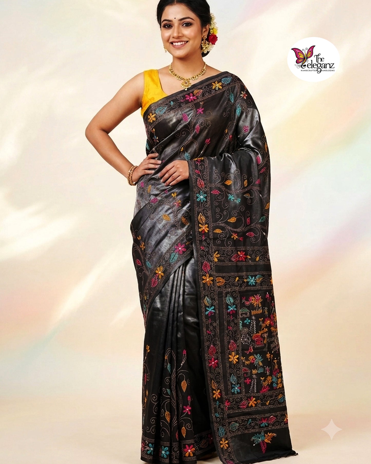 Shyamalima – Blended Bangalore Silk Kantha Saree