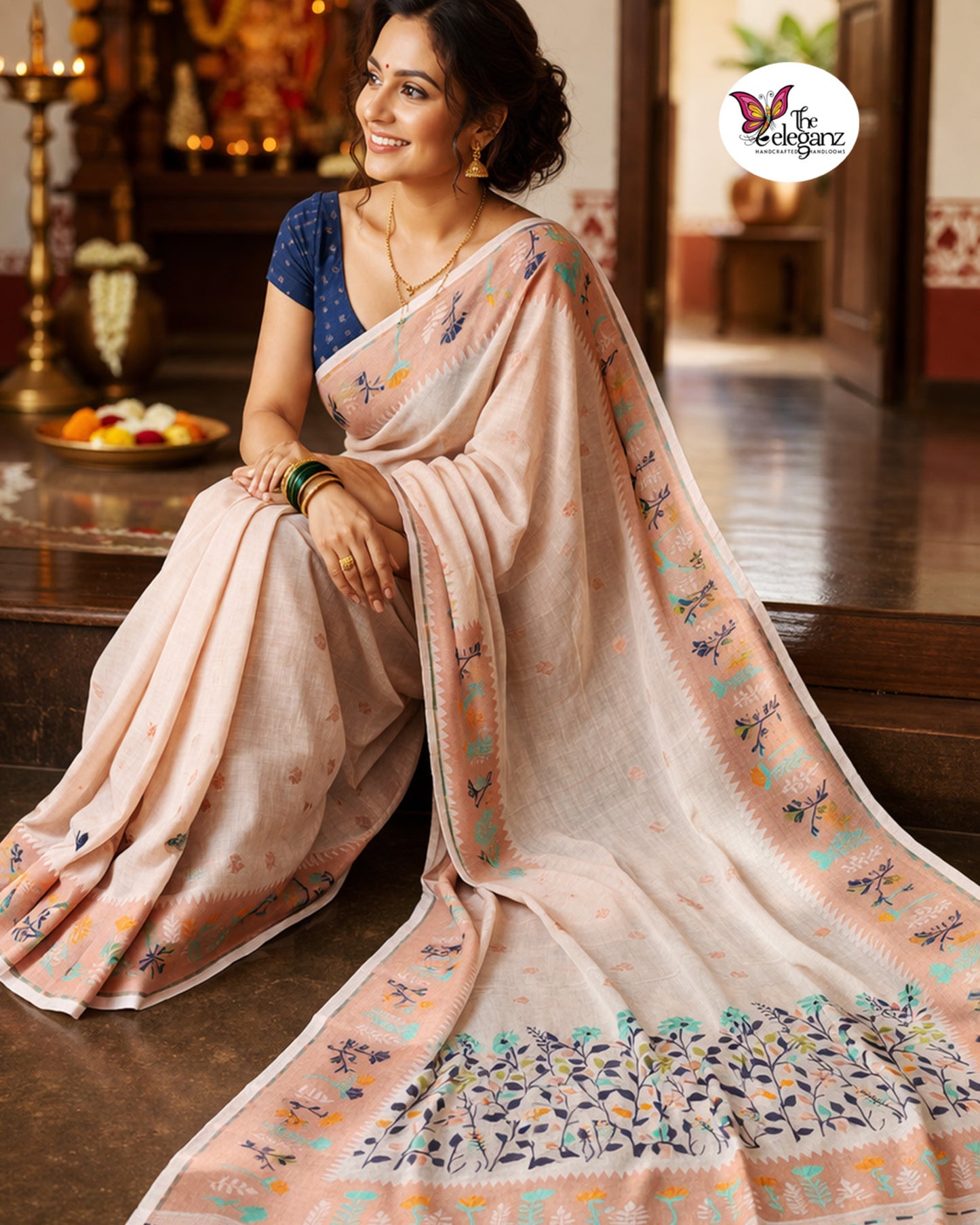 Mridula Premium Cotton Paithani Saree
