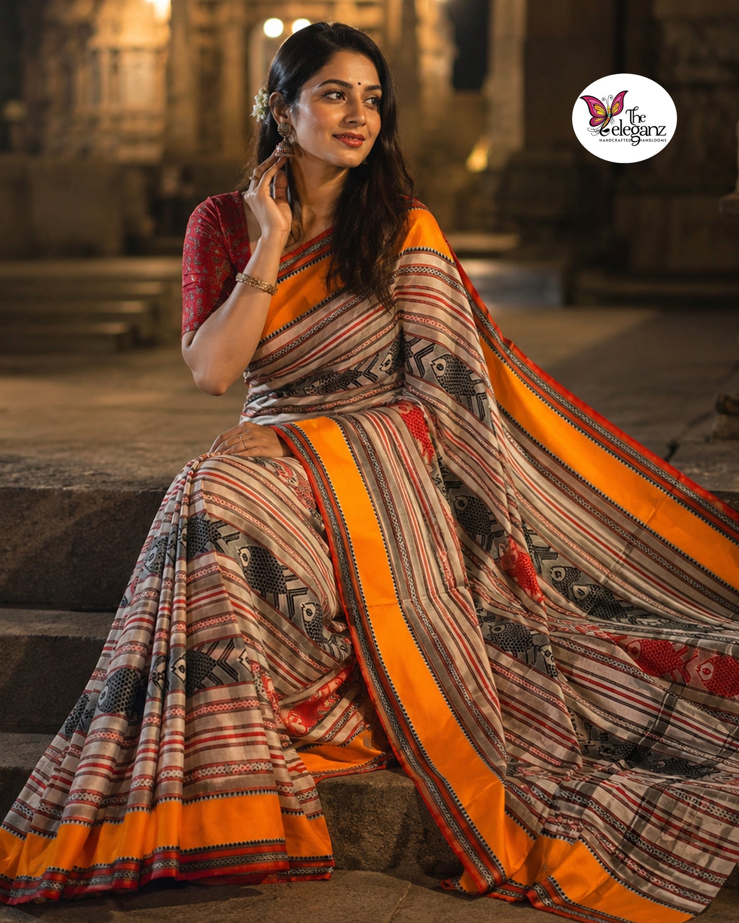 Matsya — Dhonekhali Cotton Saree