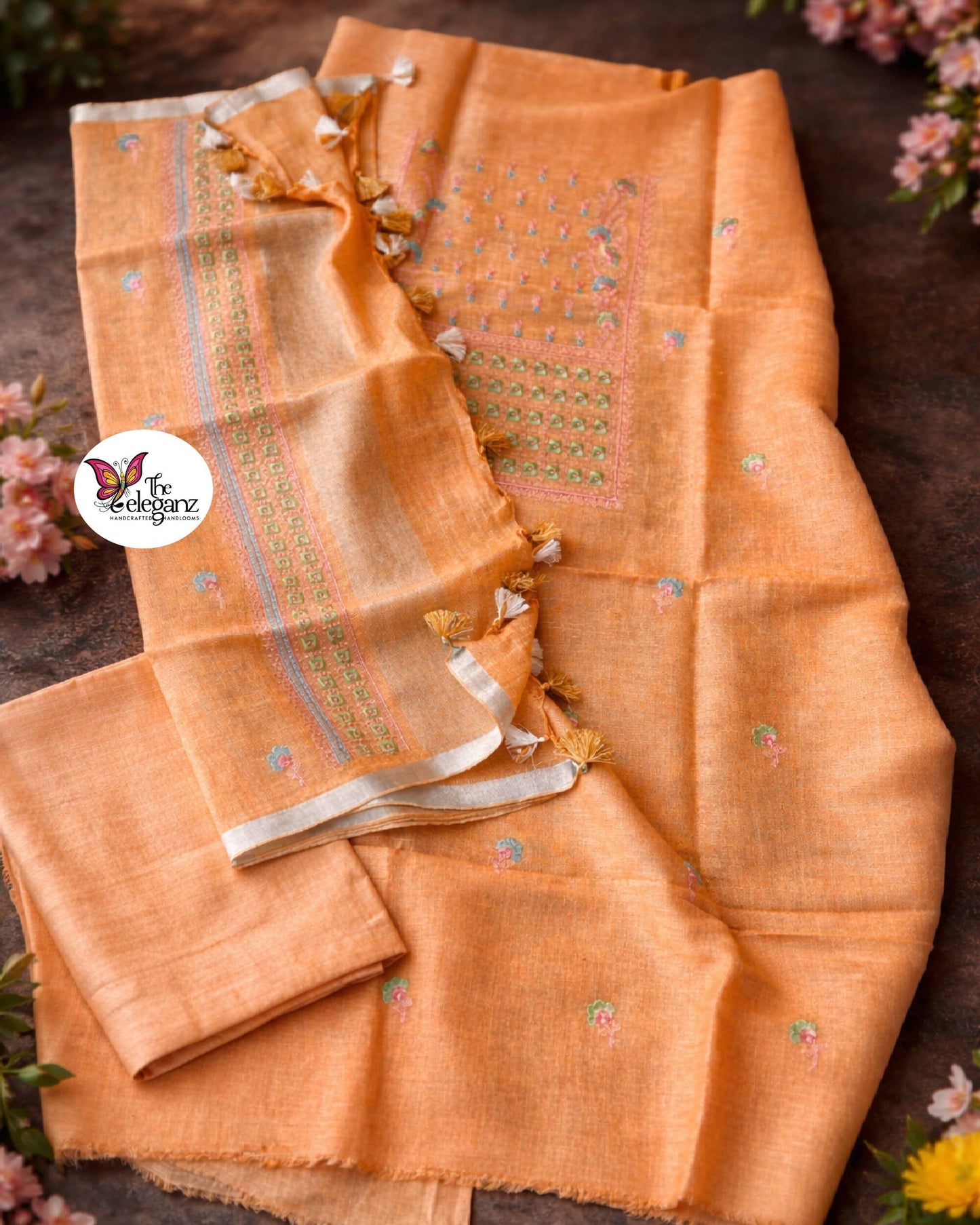 Golden Dawn – Pure Linen Unstitched Suit Set