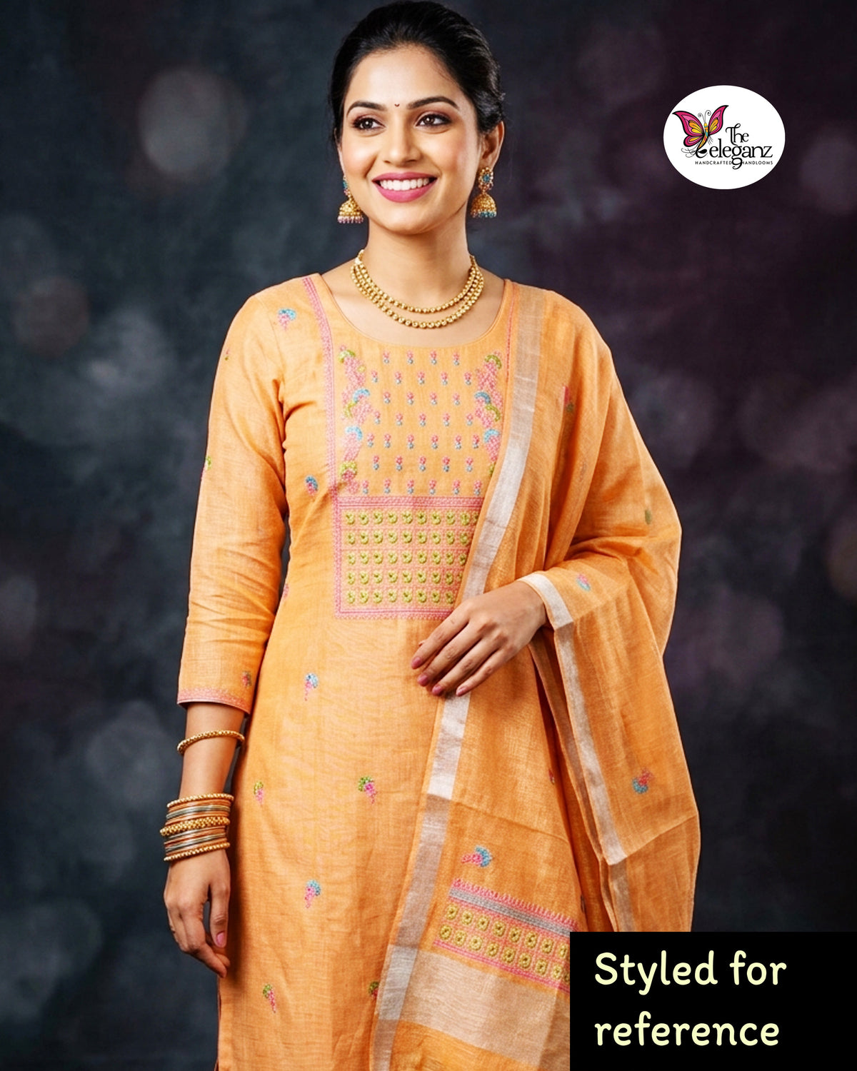 Golden Dawn – Pure Linen Unstitched Suit Set