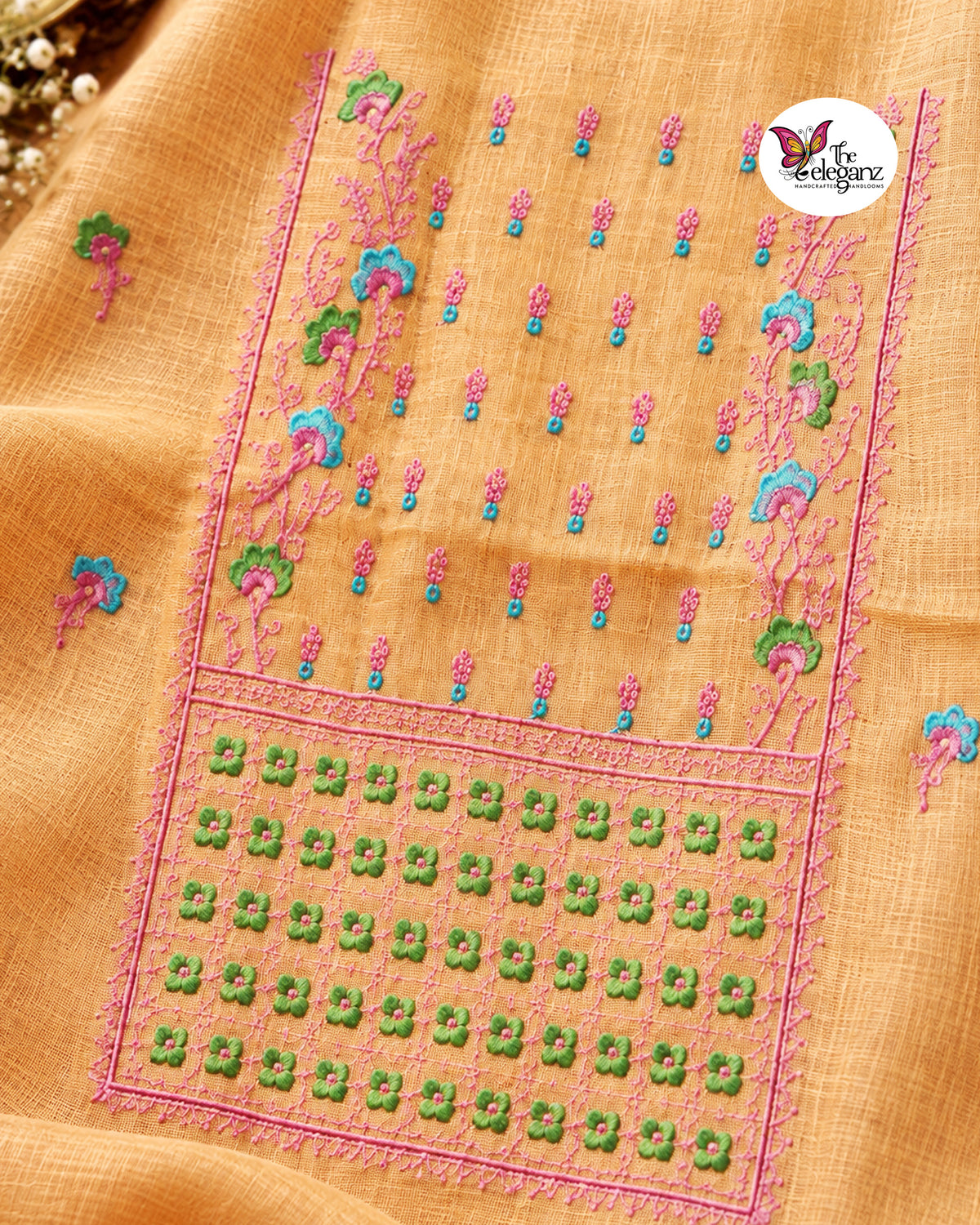 Golden Dawn – Pure Linen Unstitched Suit Set