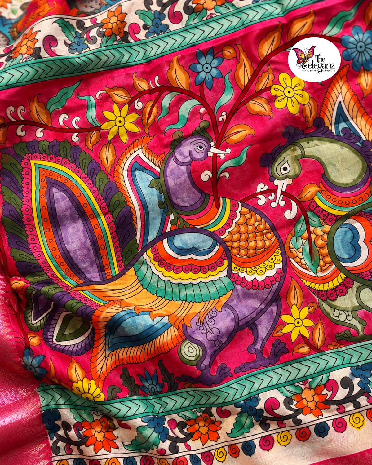 Mayurakshi – Pen Kalamkari Chennur Silk Saree