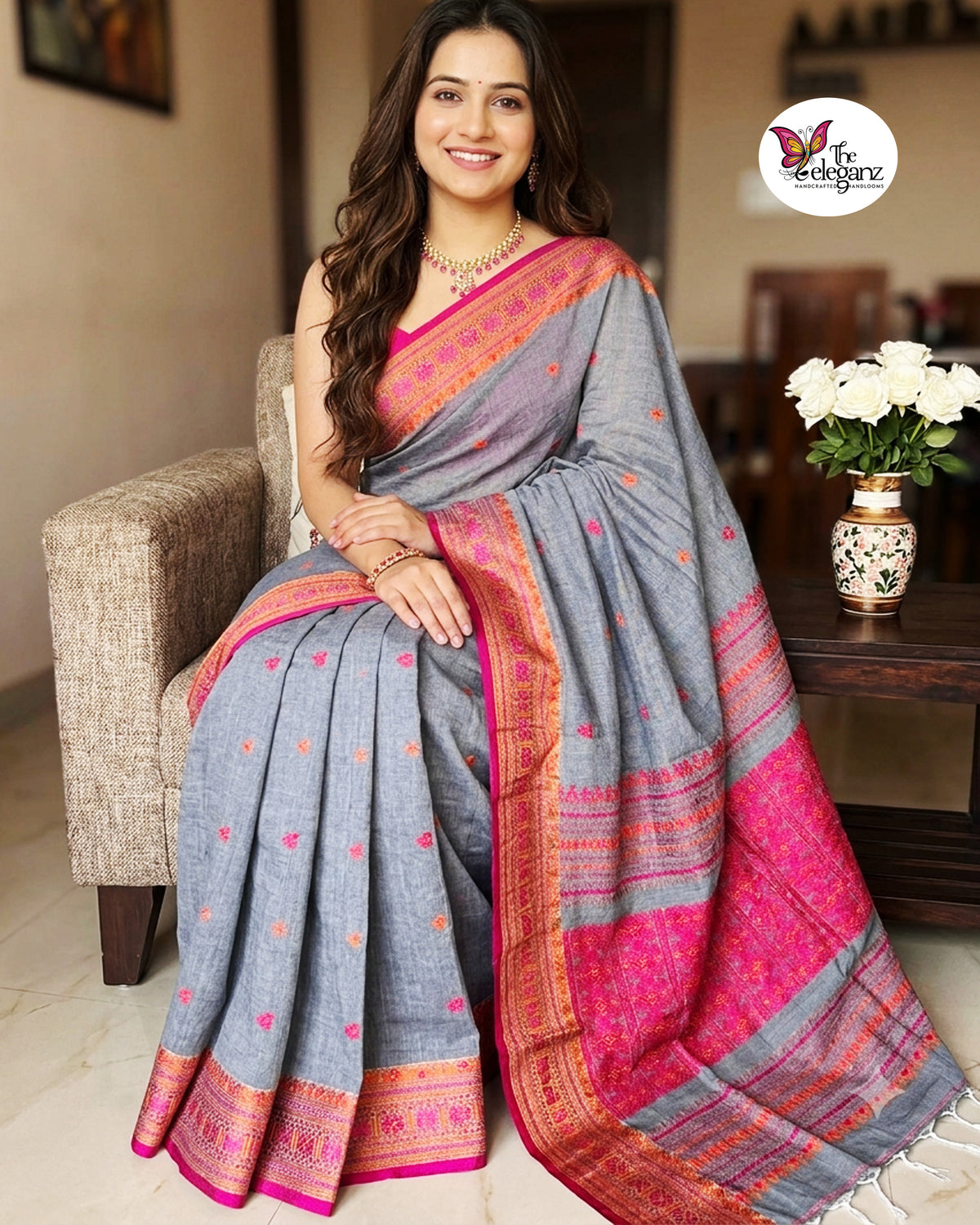 Smriti – Premium Cotton Assam Khadi Saree