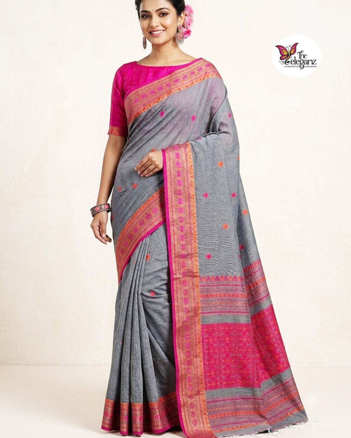 Smriti – Premium Cotton Assam Khadi Saree
