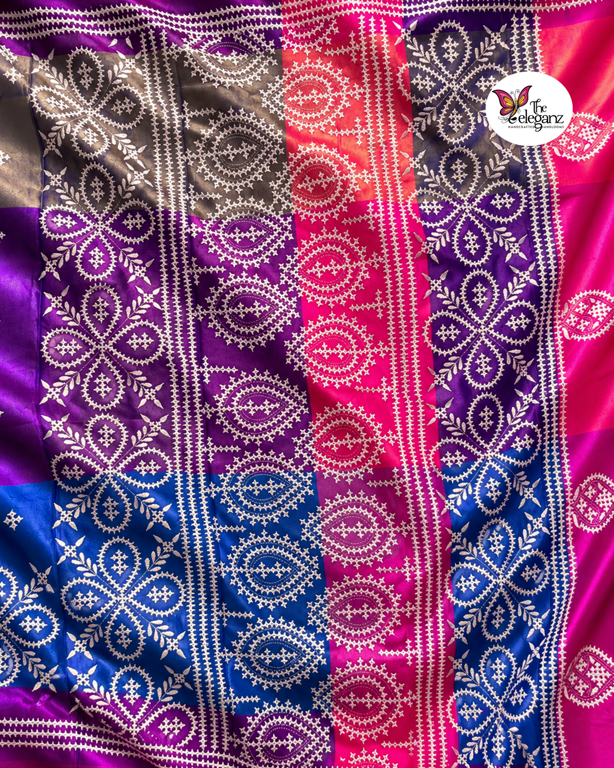 Ujjaini – Blended Bangalore Silk Gujarati Stitch Saree