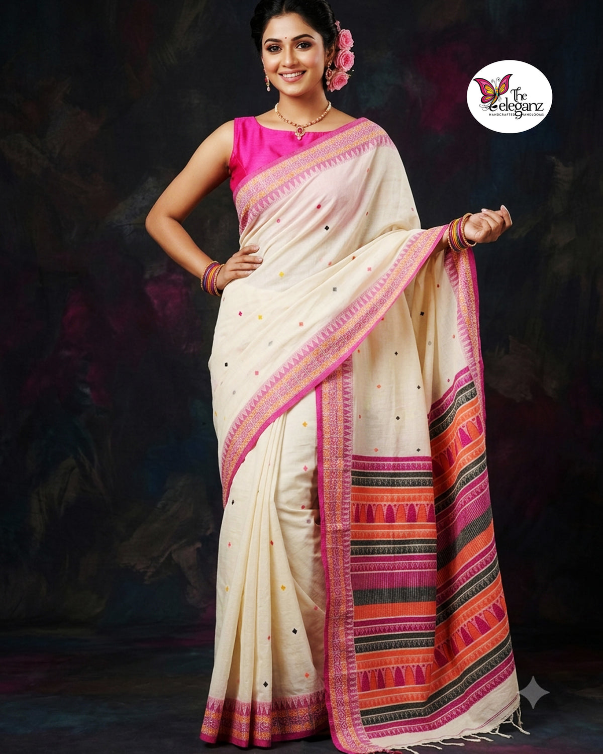 Suhasini – Premium Cotton Dongria Khadi Saree