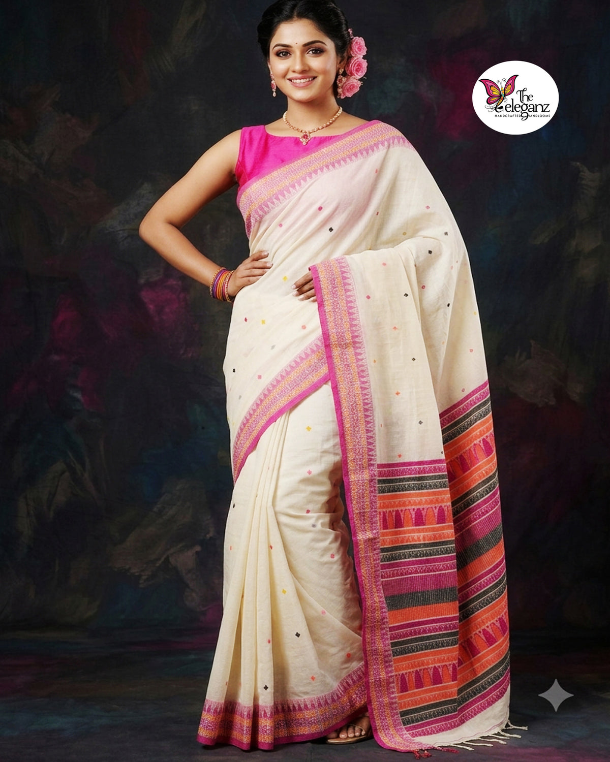 Suhasini – Premium Cotton Dongria Khadi Saree
