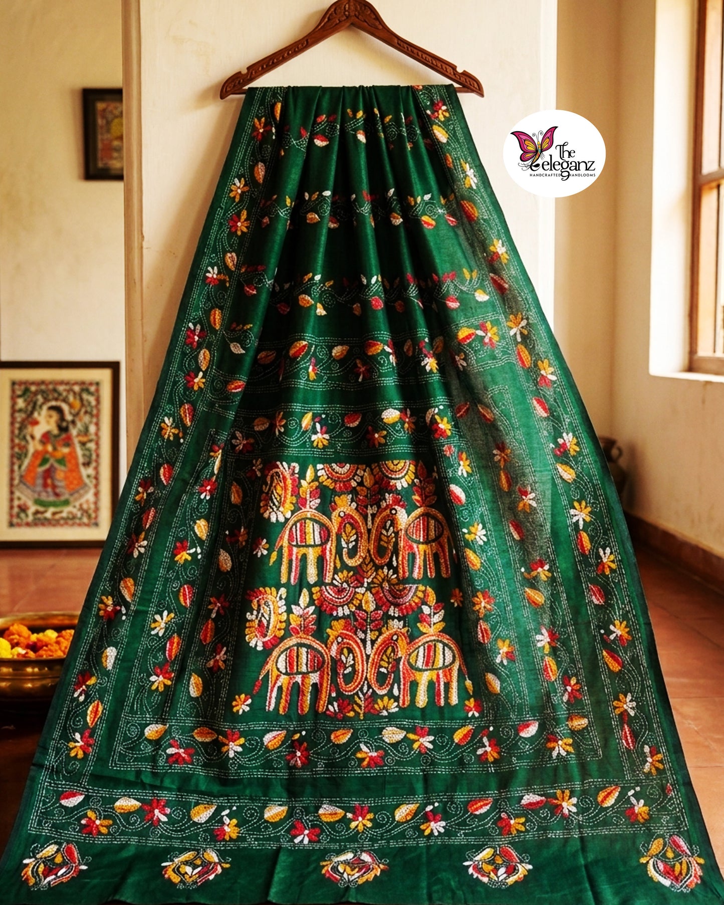Shyamoli Blended Bangalore Silk Kantha Saree
