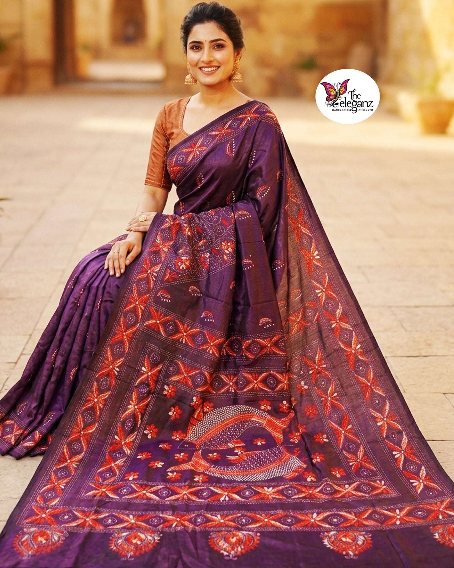 Nishigandha Blended Bangalore Silk Kantha Saree