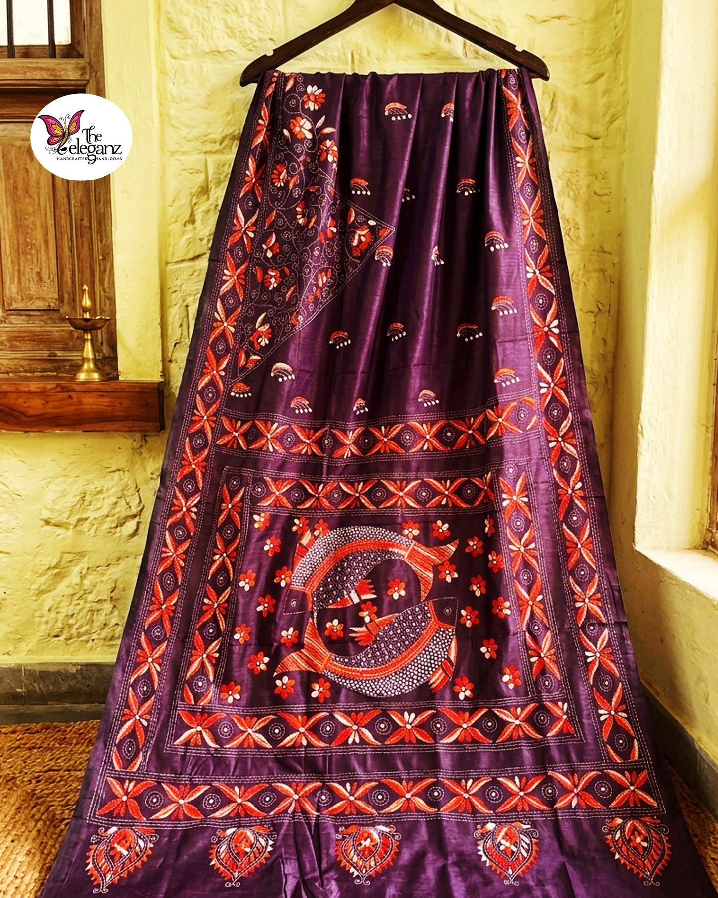 Nishigandha Blended Bangalore Silk Kantha Saree