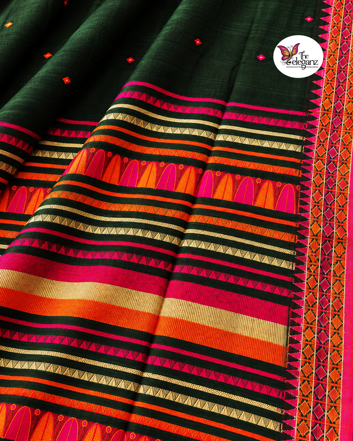 Bonolata – Premium Cotton Dongria Khadi Saree
