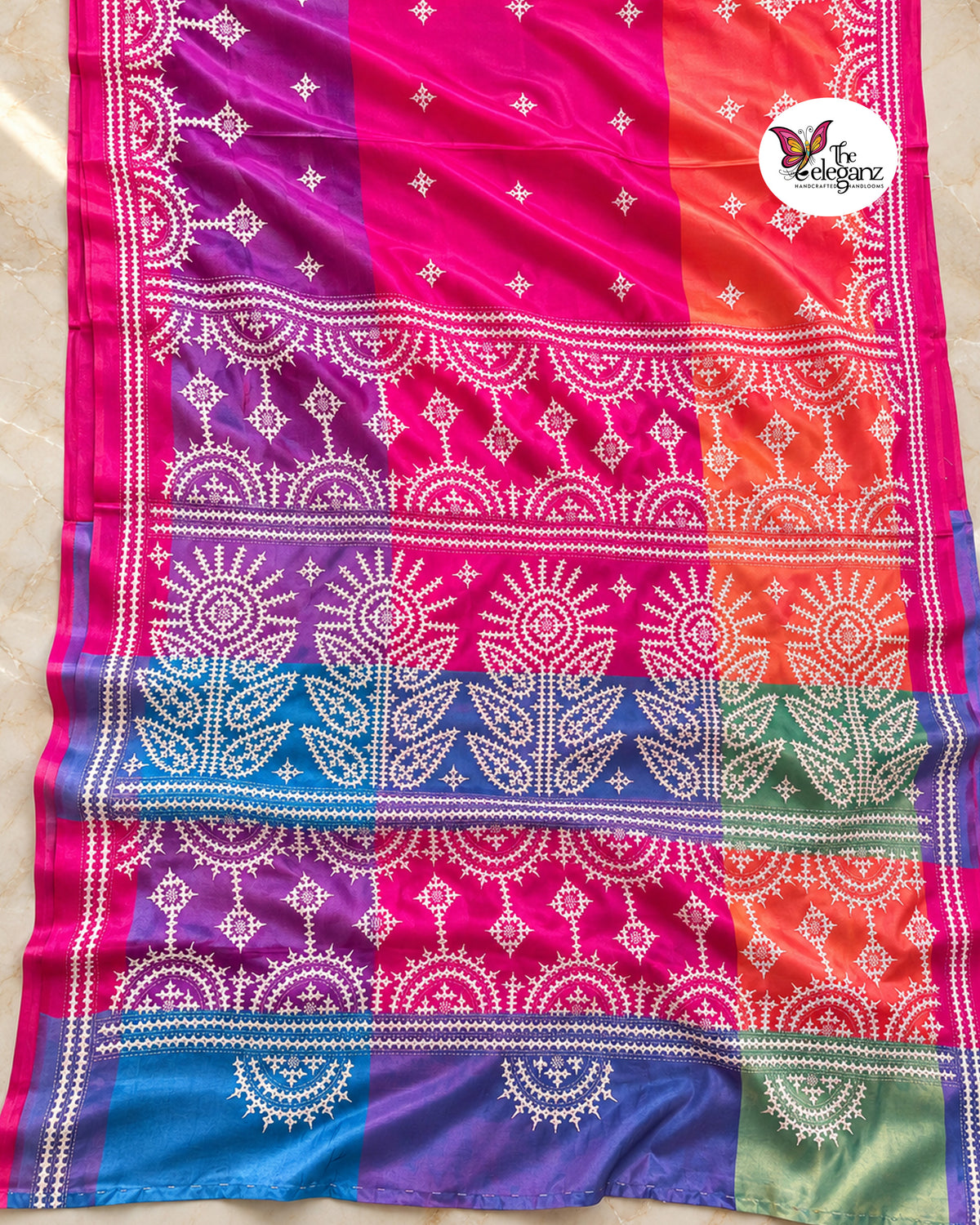 Madhurima – Blended Bangalore Silk Gujarati Stitch Saree