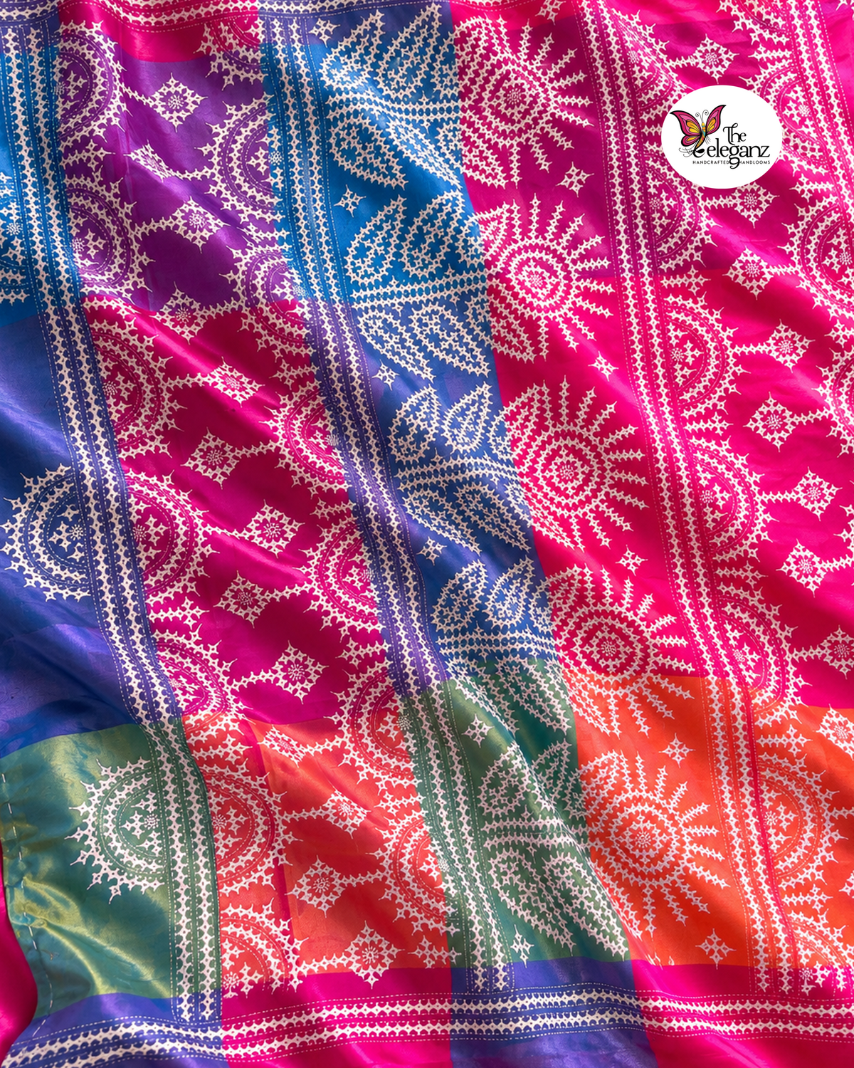 Madhurima – Blended Bangalore Silk Gujarati Stitch Saree