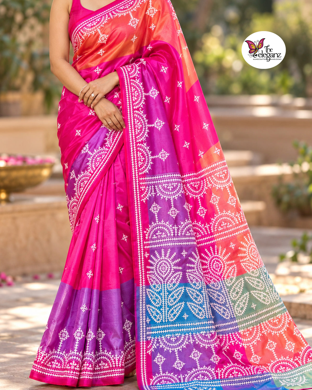 Madhurima – Blended Bangalore Silk Gujarati Stitch Saree