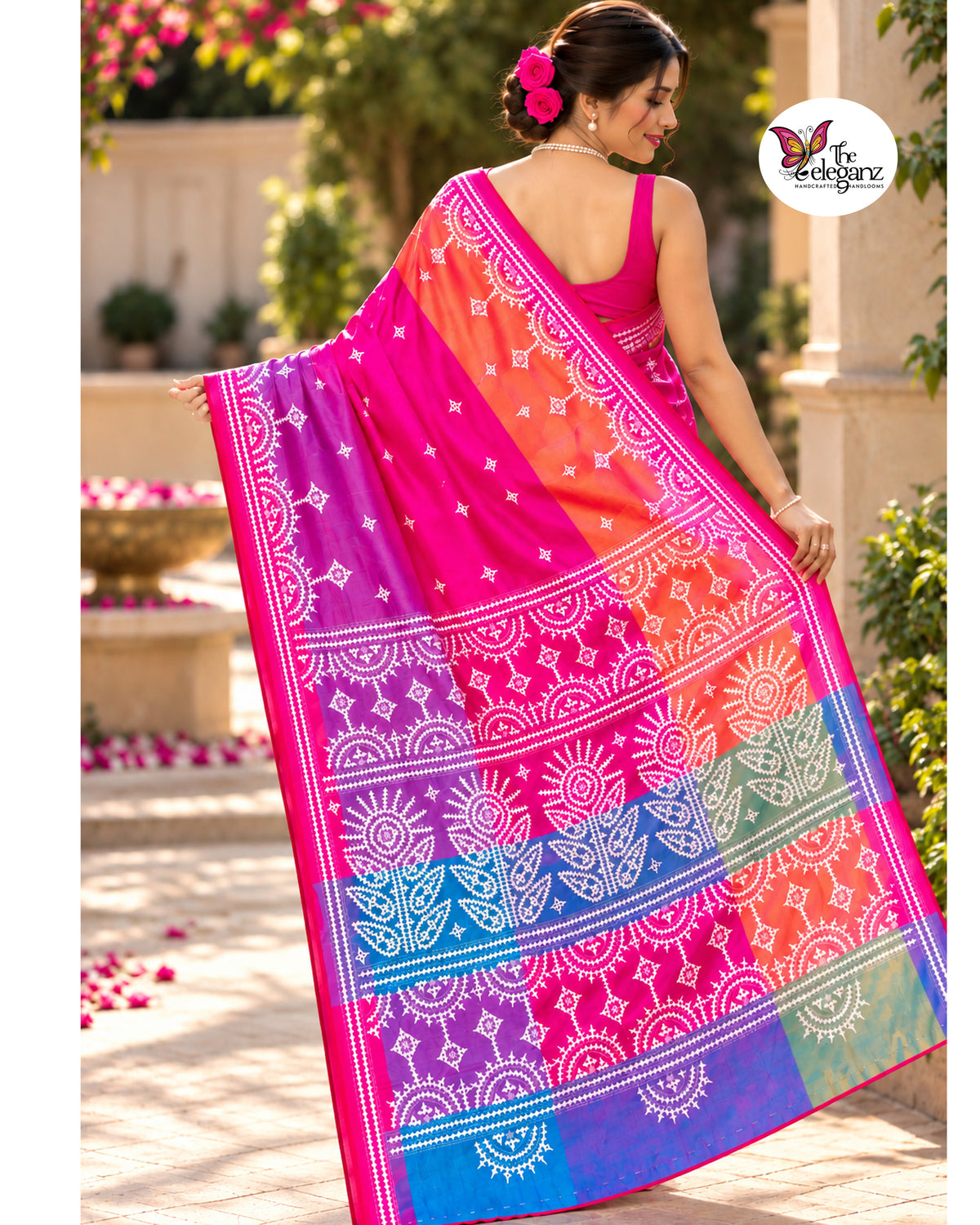 Madhurima – Blended Bangalore Silk Gujarati Stitch Saree