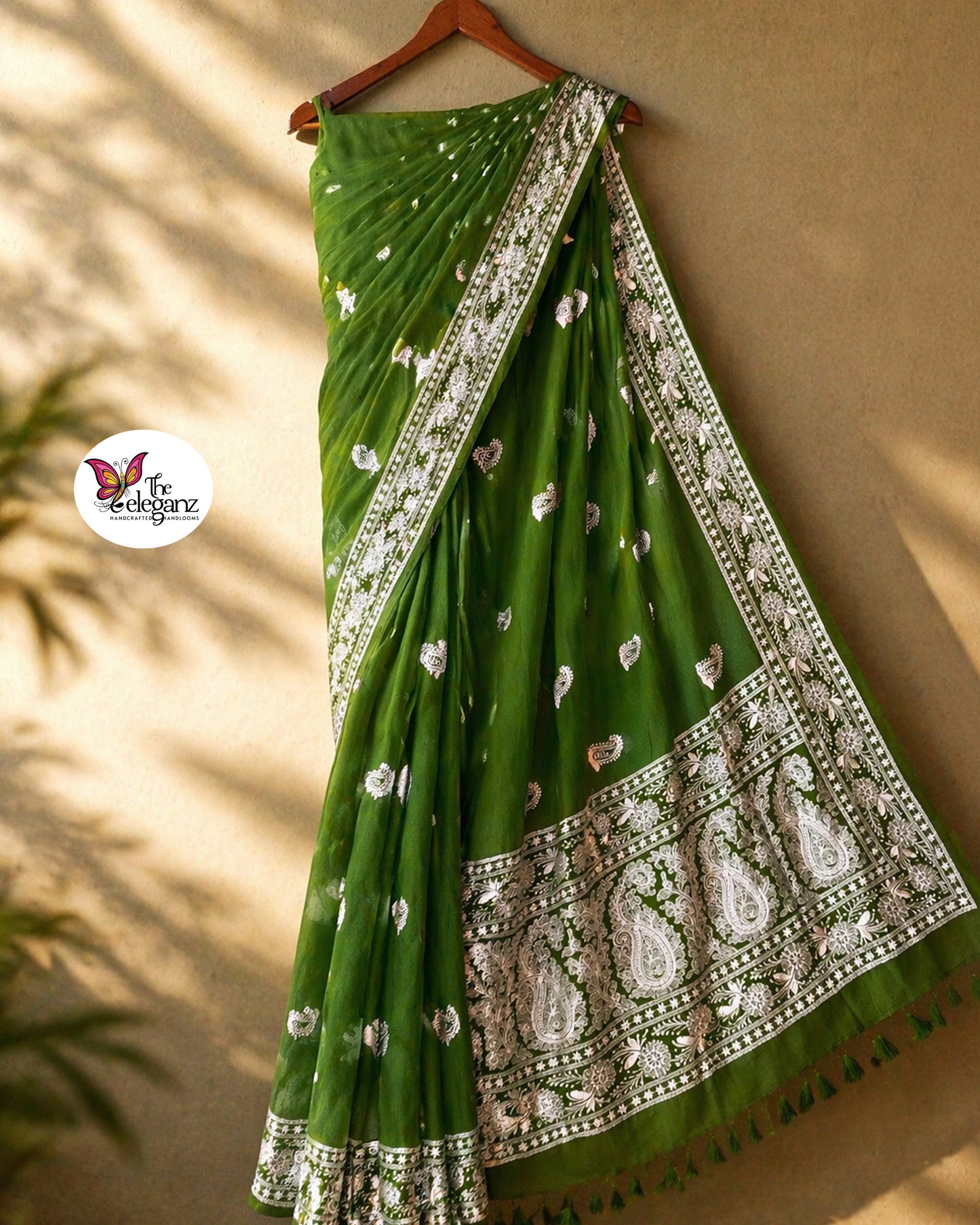 Parijat Mul Cotton Chikankari Saree