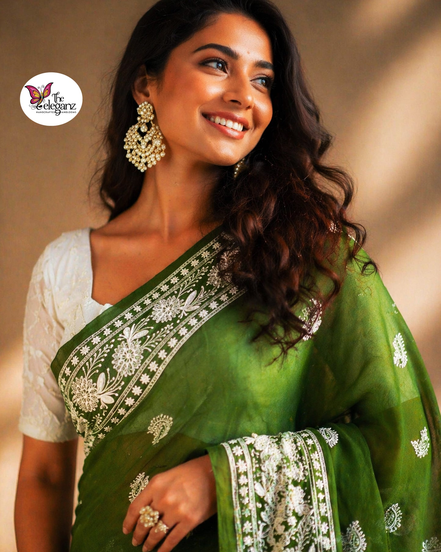 Parijat Mul Cotton Chikankari Saree