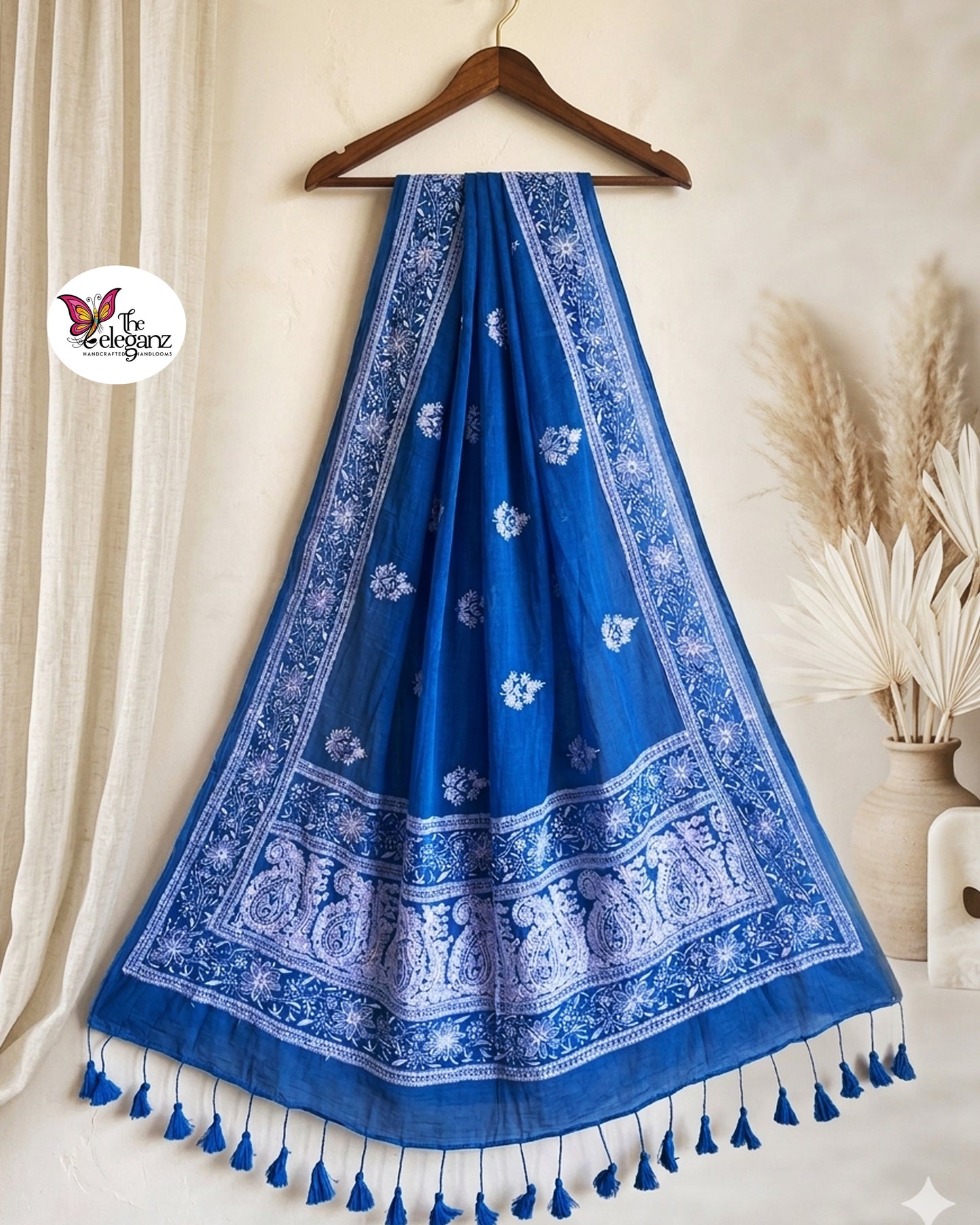 Bluebell Mul Cotton Chikankari Saree