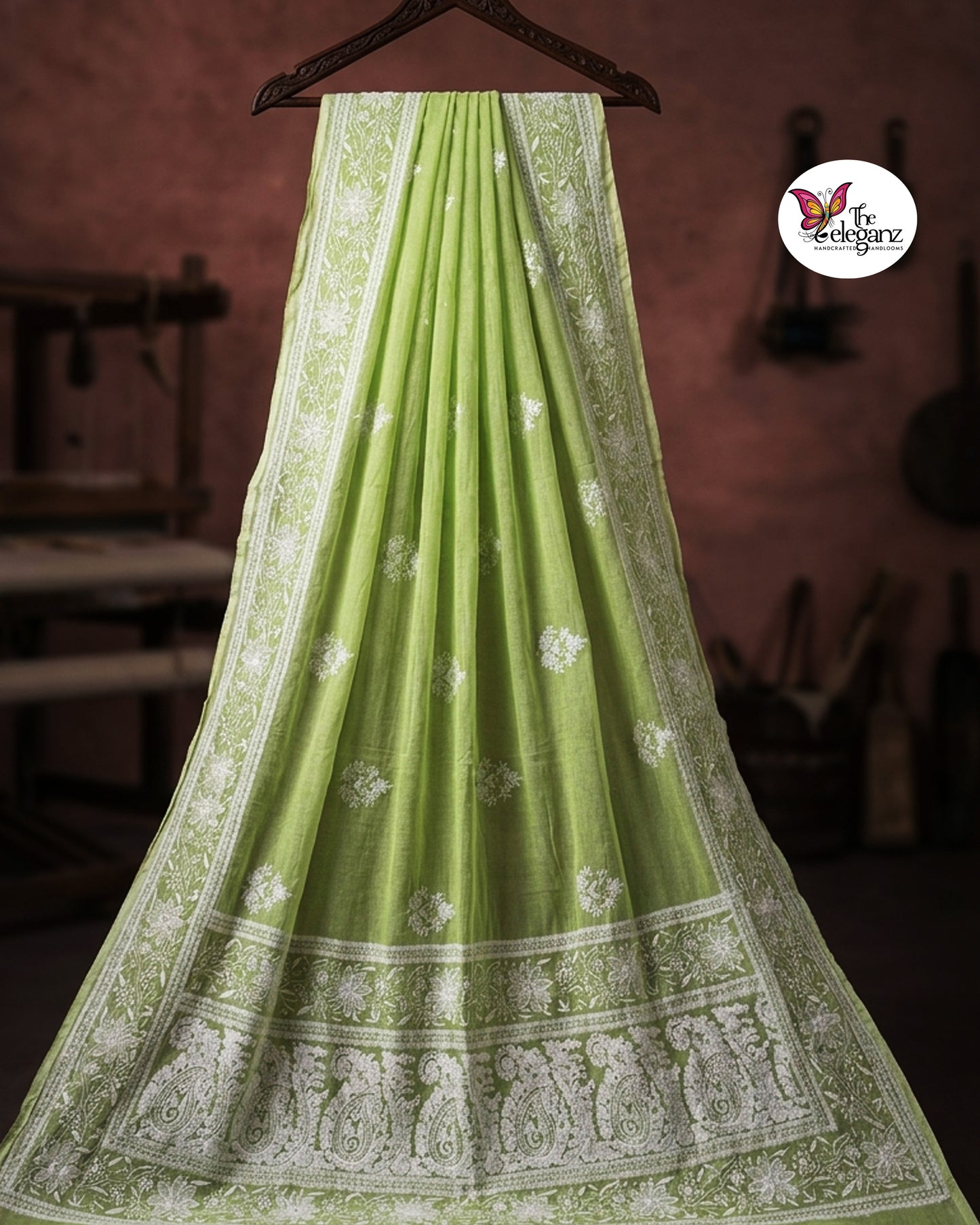 Lily Mul Cotton Chikankari Saree