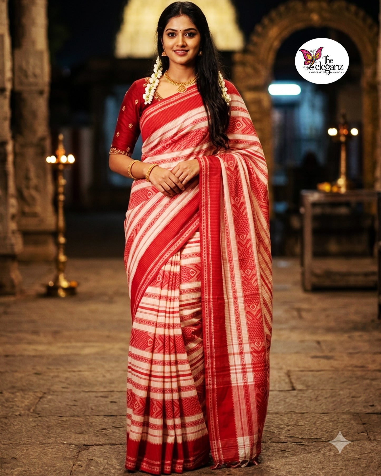 Lalima — Dhonekhali Cotton Saree