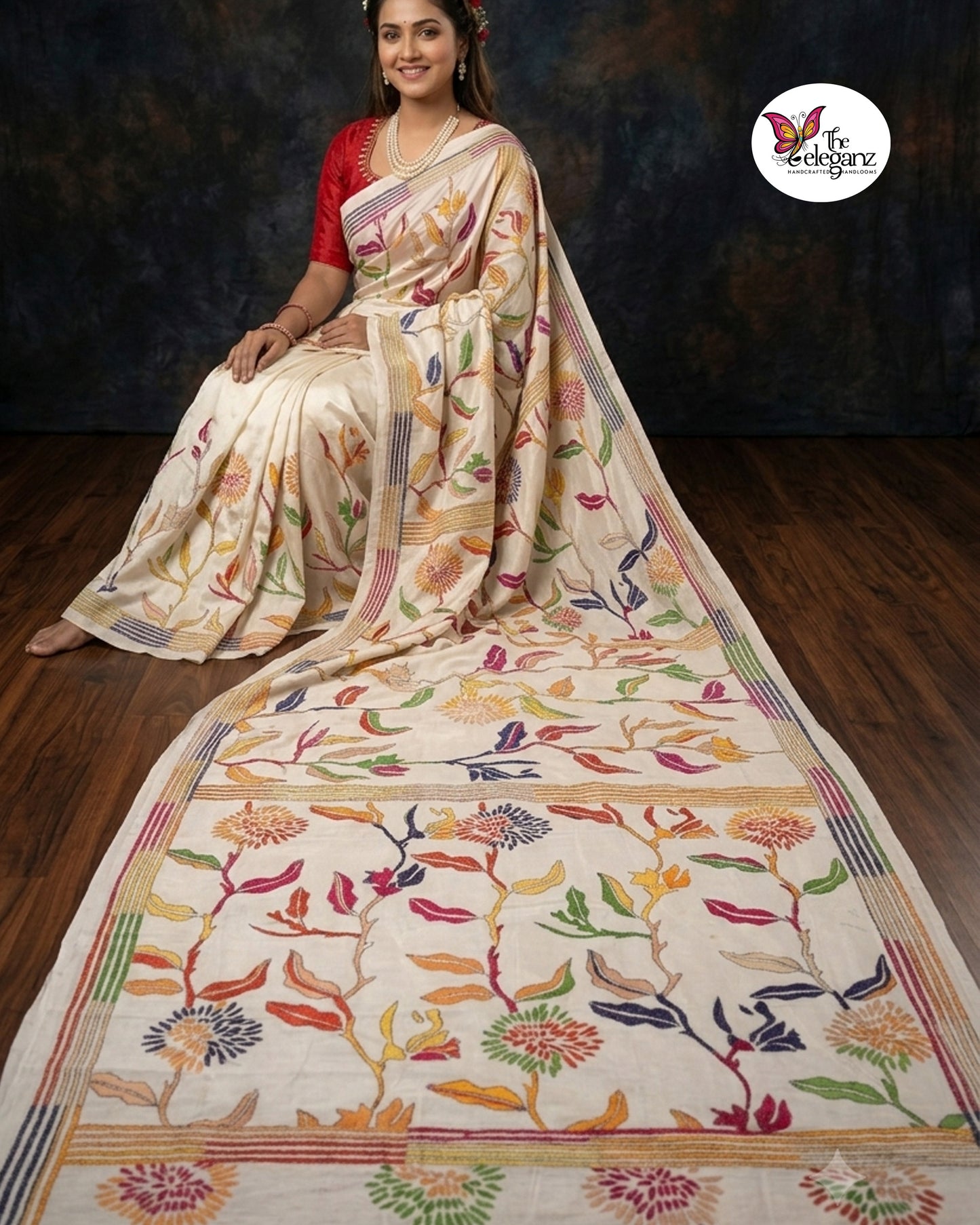 Pattiya – Blended Bangalore Silk Kantha Saree