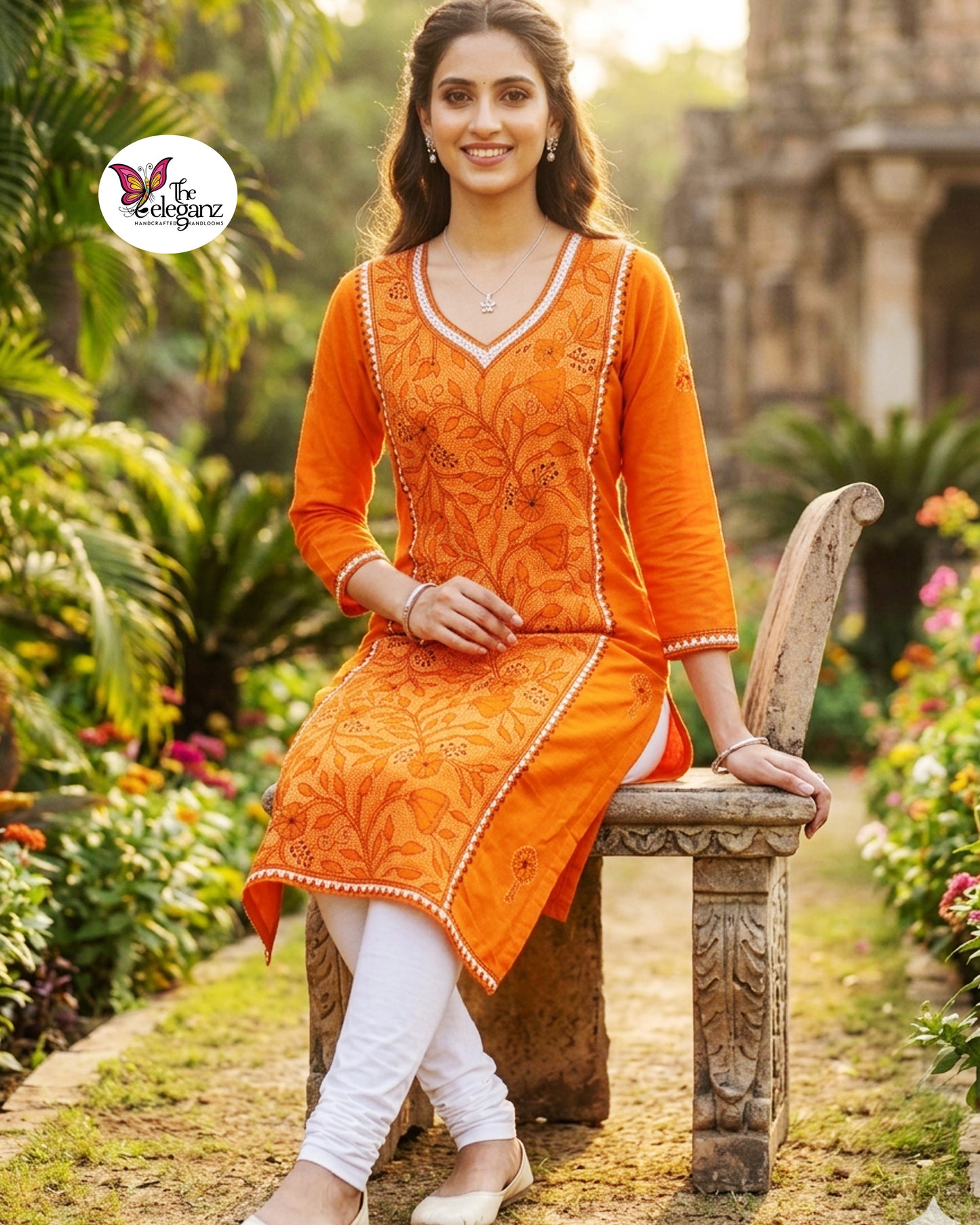 Hemangini - Reverse Kantha Work Cotton Kamiz Piece