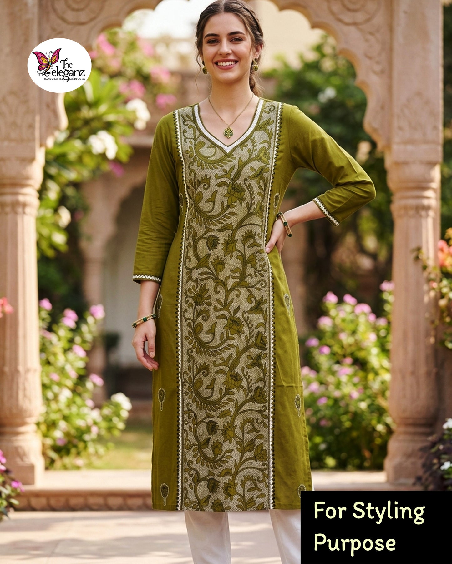 Shyamoli - Reverse Kantha Work Cotton Kamiz Piece