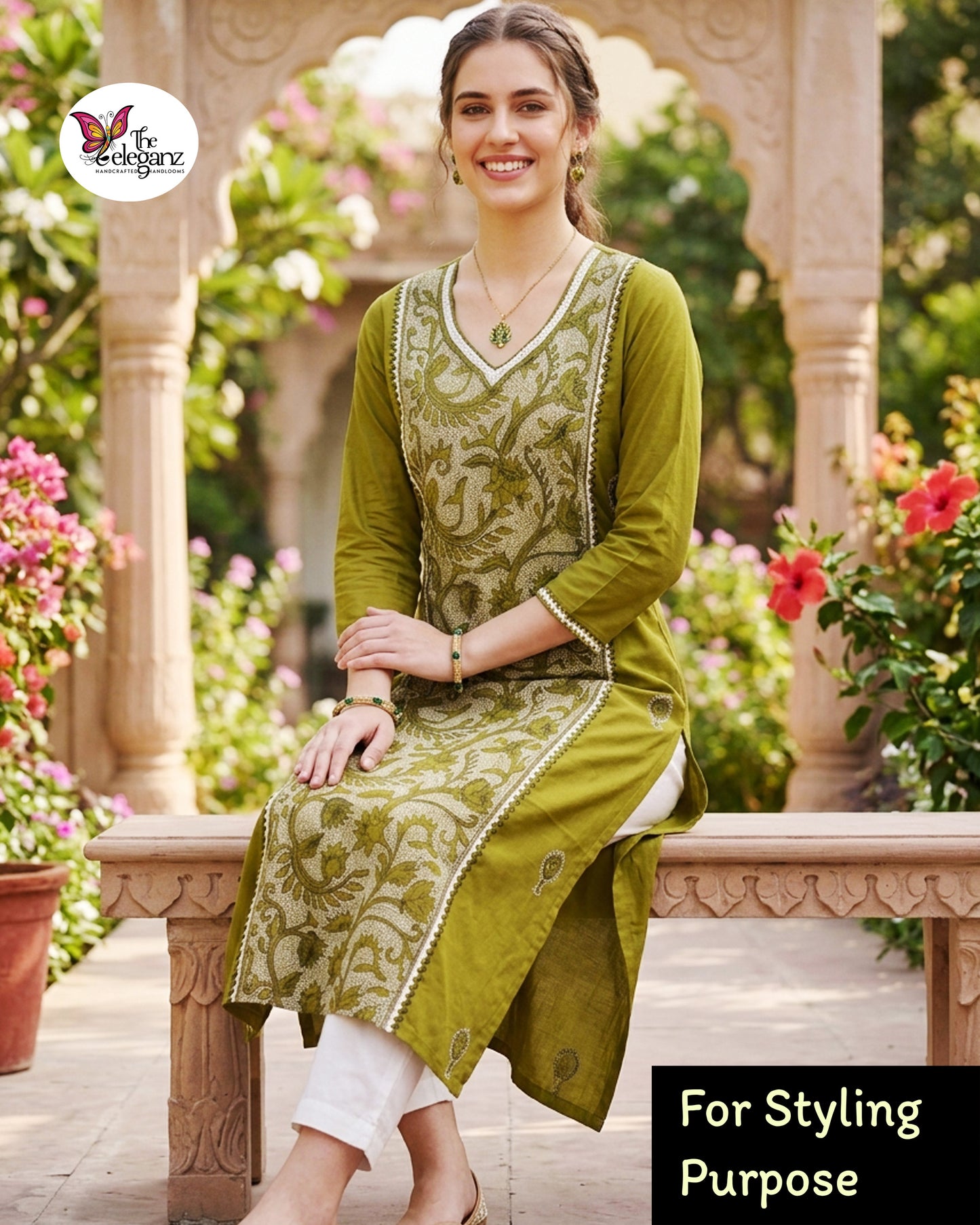 Shyamoli - Reverse Kantha Work Cotton Kamiz Piece