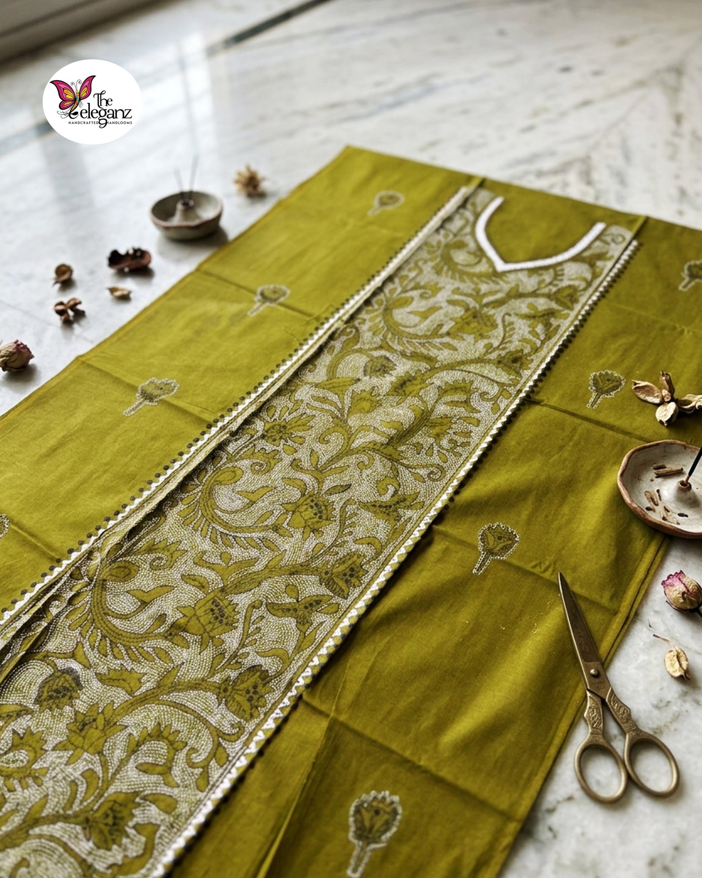 Shyamoli - Reverse Kantha Work Cotton Kamiz Piece