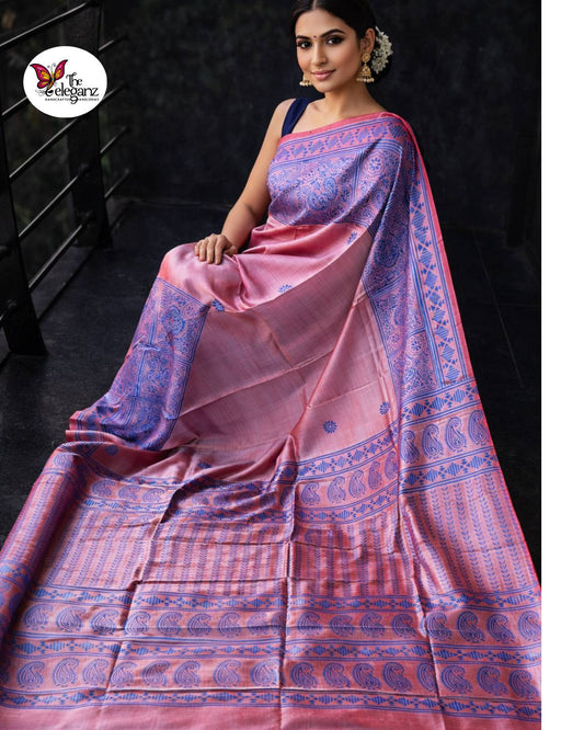 Mrinalini Pure Bishnupuri Katan Silk Saree