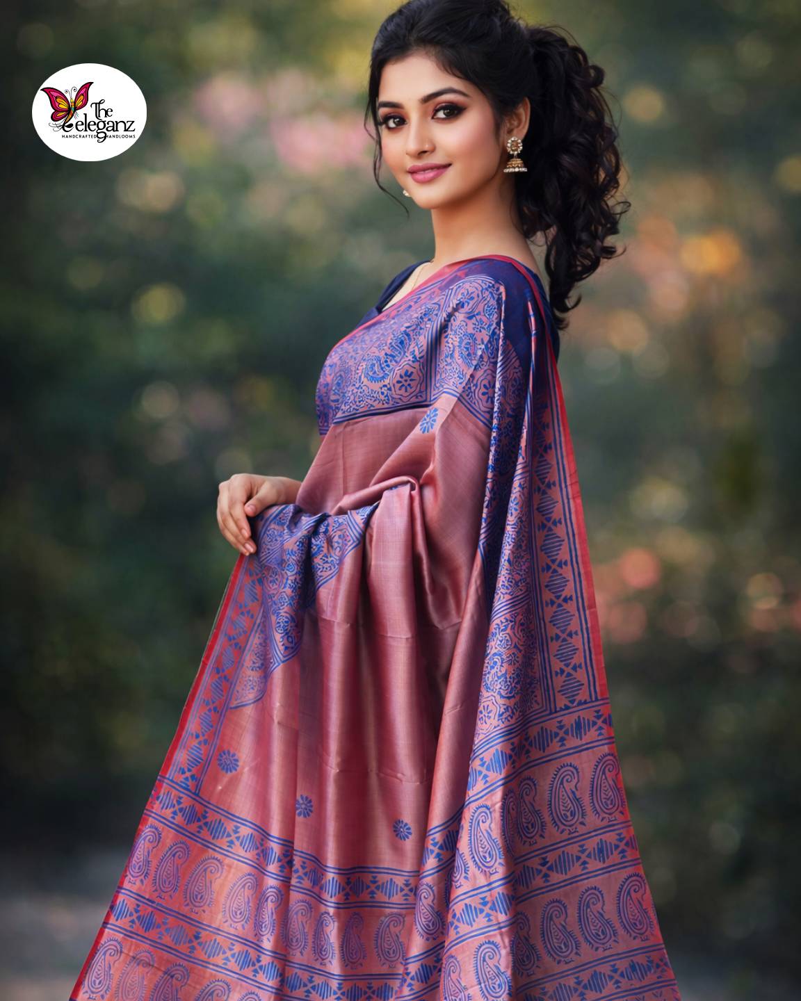 Mrinalini Pure Bishnupuri Katan Silk Saree