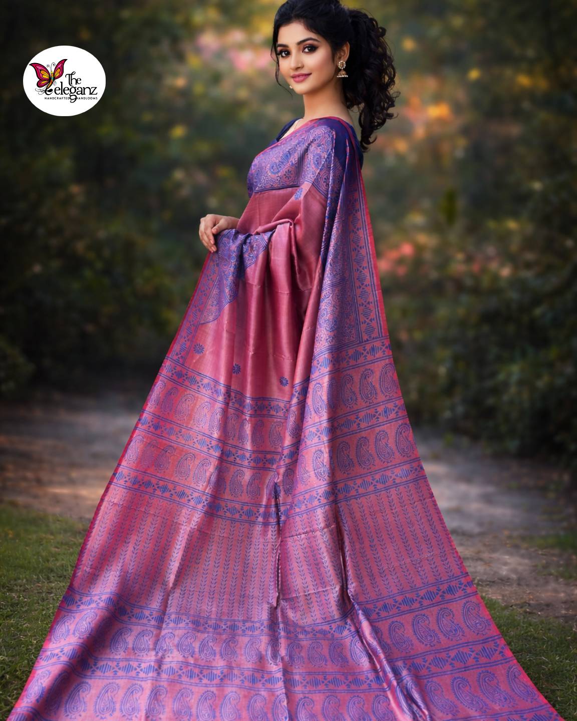Mrinalini Pure Bishnupuri Katan Silk Saree