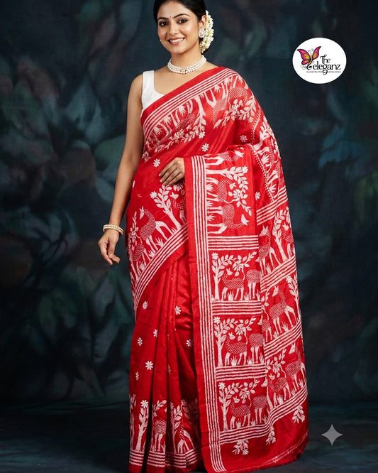 Rudhir – Blended Bangalore Silk Kantha Saree