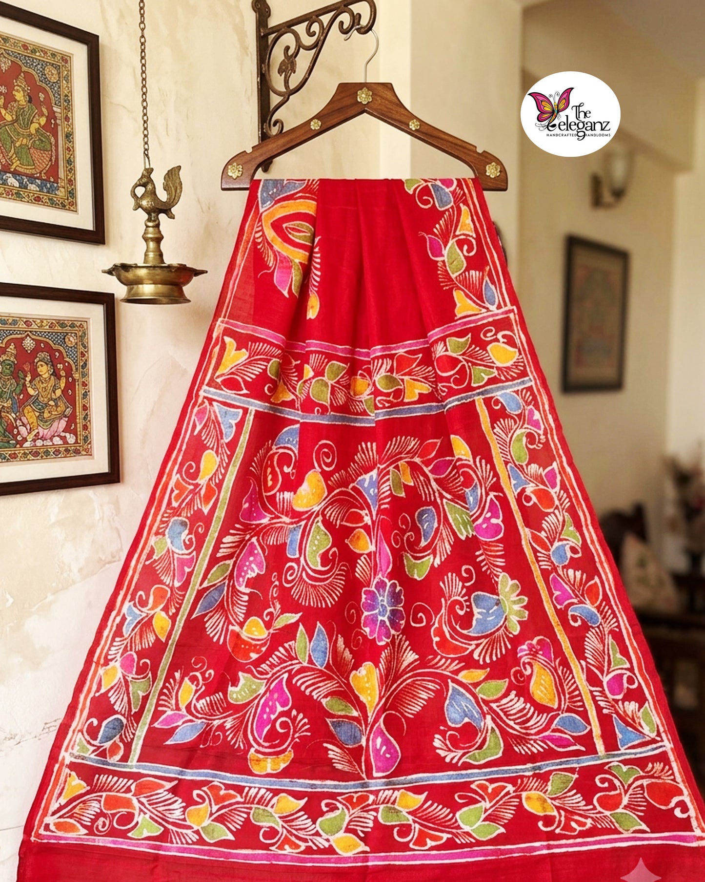 Raktima Chitralekha – Pure Batik Silk Saree [Silkmark certified]