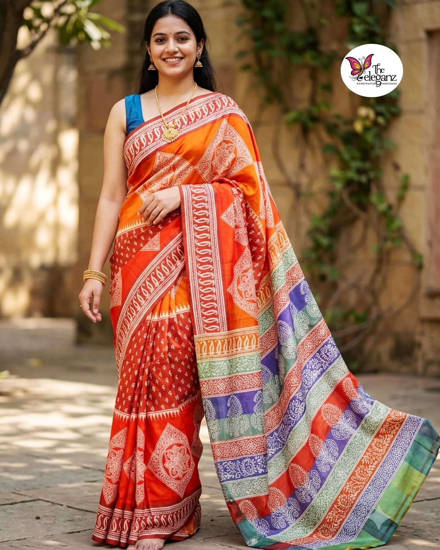 Palaashi - 3D Bishnupuri Katan Silk Saree