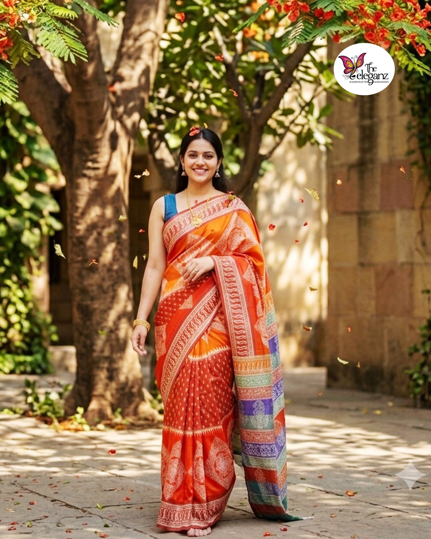 Palaashi - 3D Bishnupuri Katan Silk Saree
