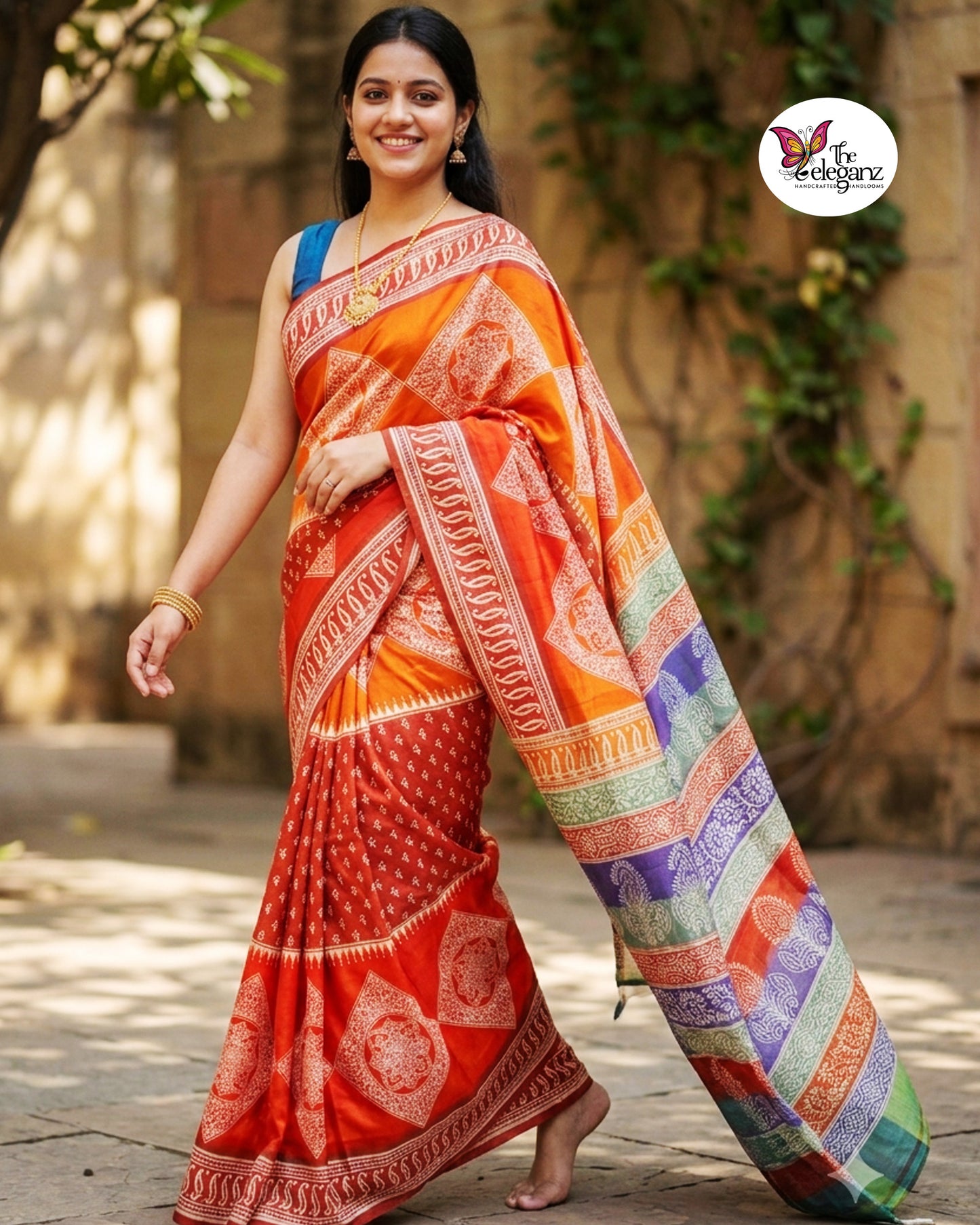 Palaashi - 3D Bishnupuri Katan Silk Saree