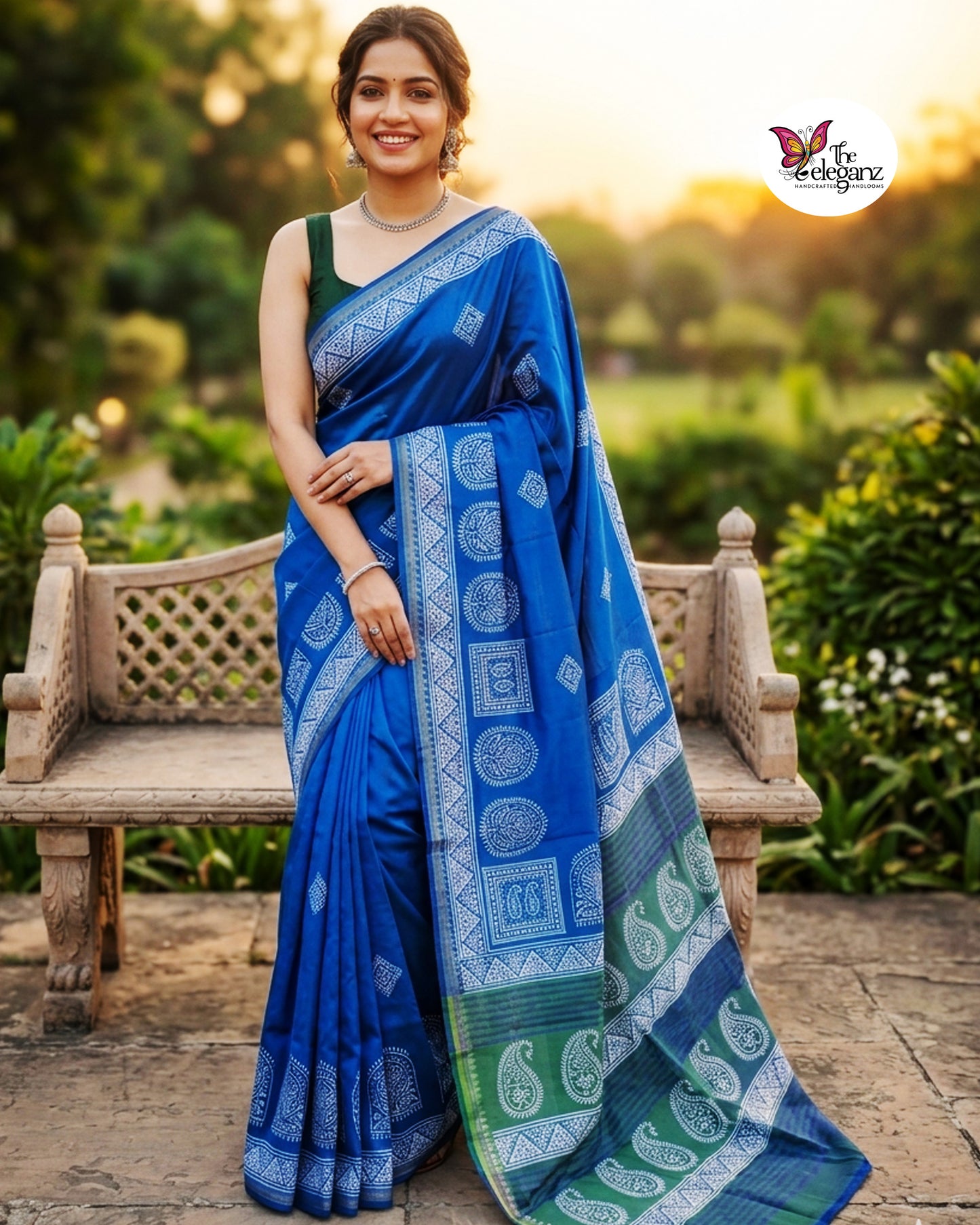 Neelanjana - Bishnupuri Katan Silk Saree