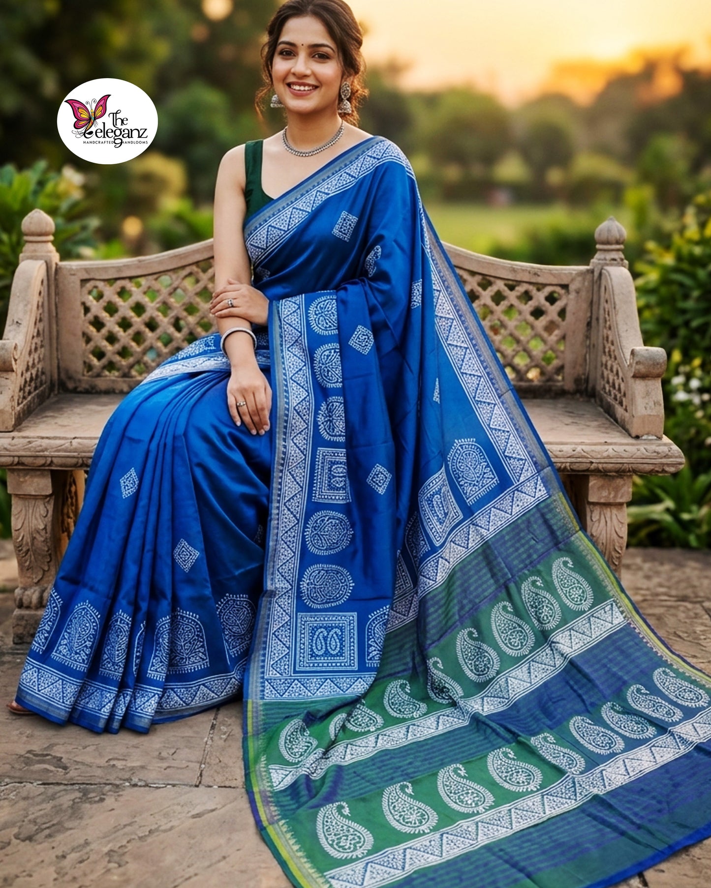 Neelanjana - Bishnupuri Katan Silk Saree