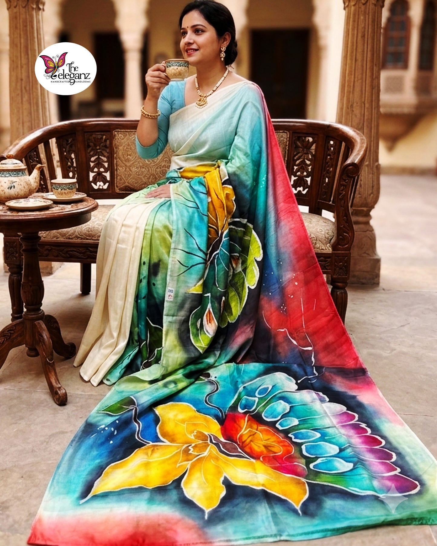 Chitraa - Hand-Painted Bishnupuri Silk Saree