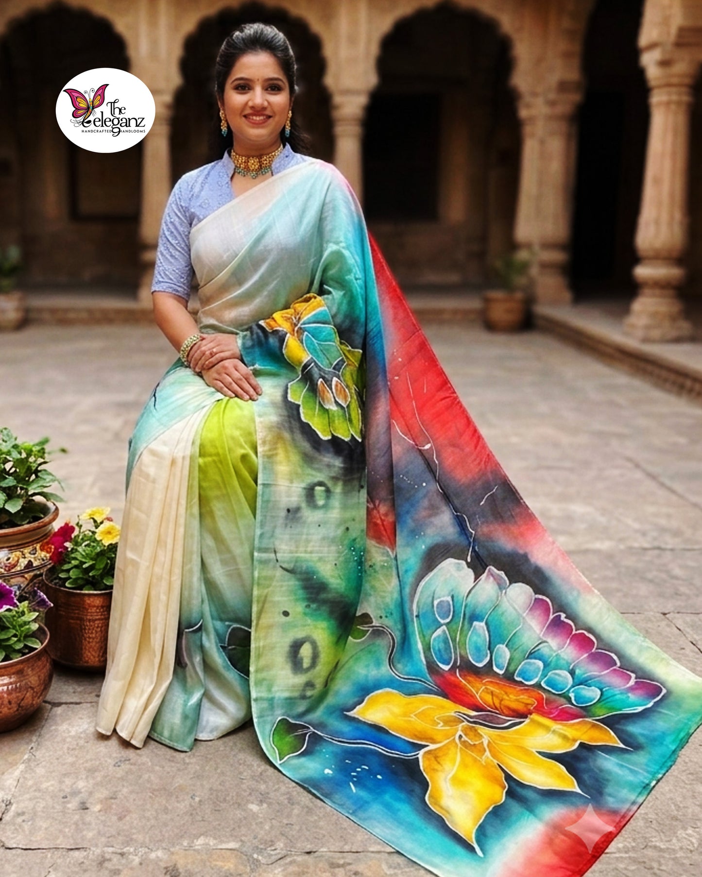 Chitraa - Hand-Painted Bishnupuri Silk Saree