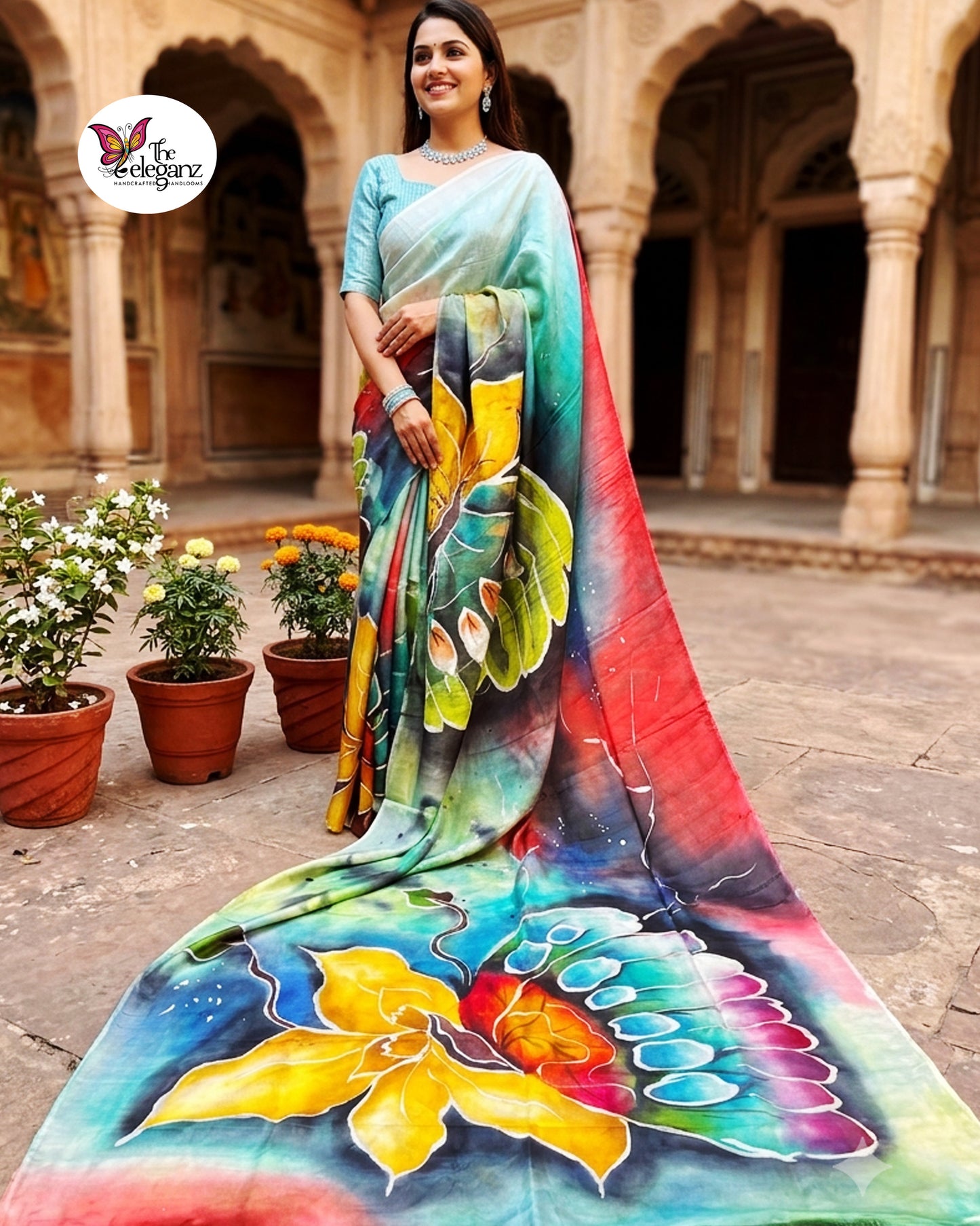 Chitraa - Hand-Painted Bishnupuri Silk Saree