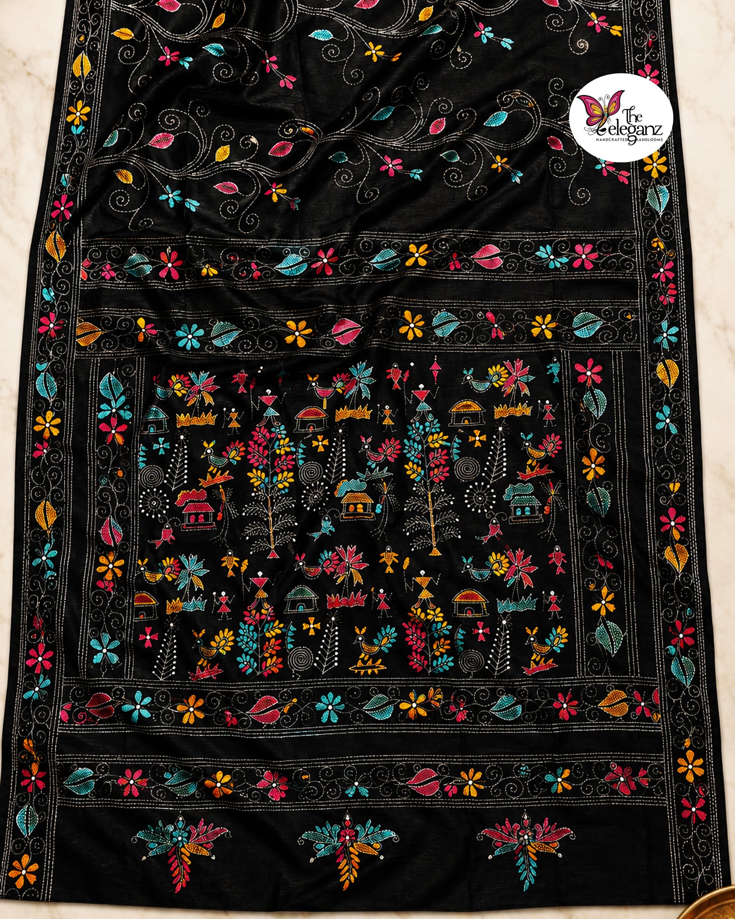 Shyamalima – Blended Bangalore Silk Kantha Saree